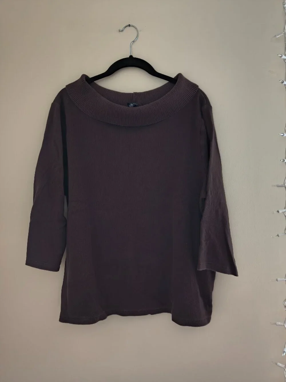 Chocolate Brown Rafaella Cown Neck Sweater